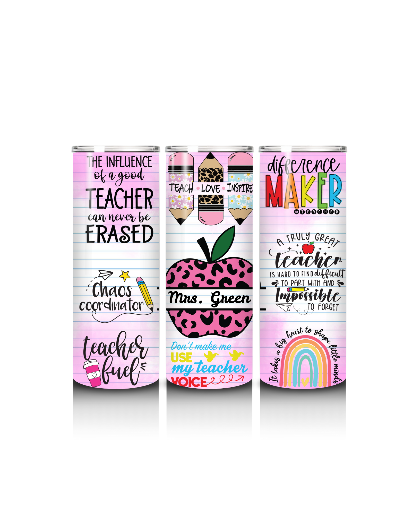 Personalized Teacher Quotes Tumbler