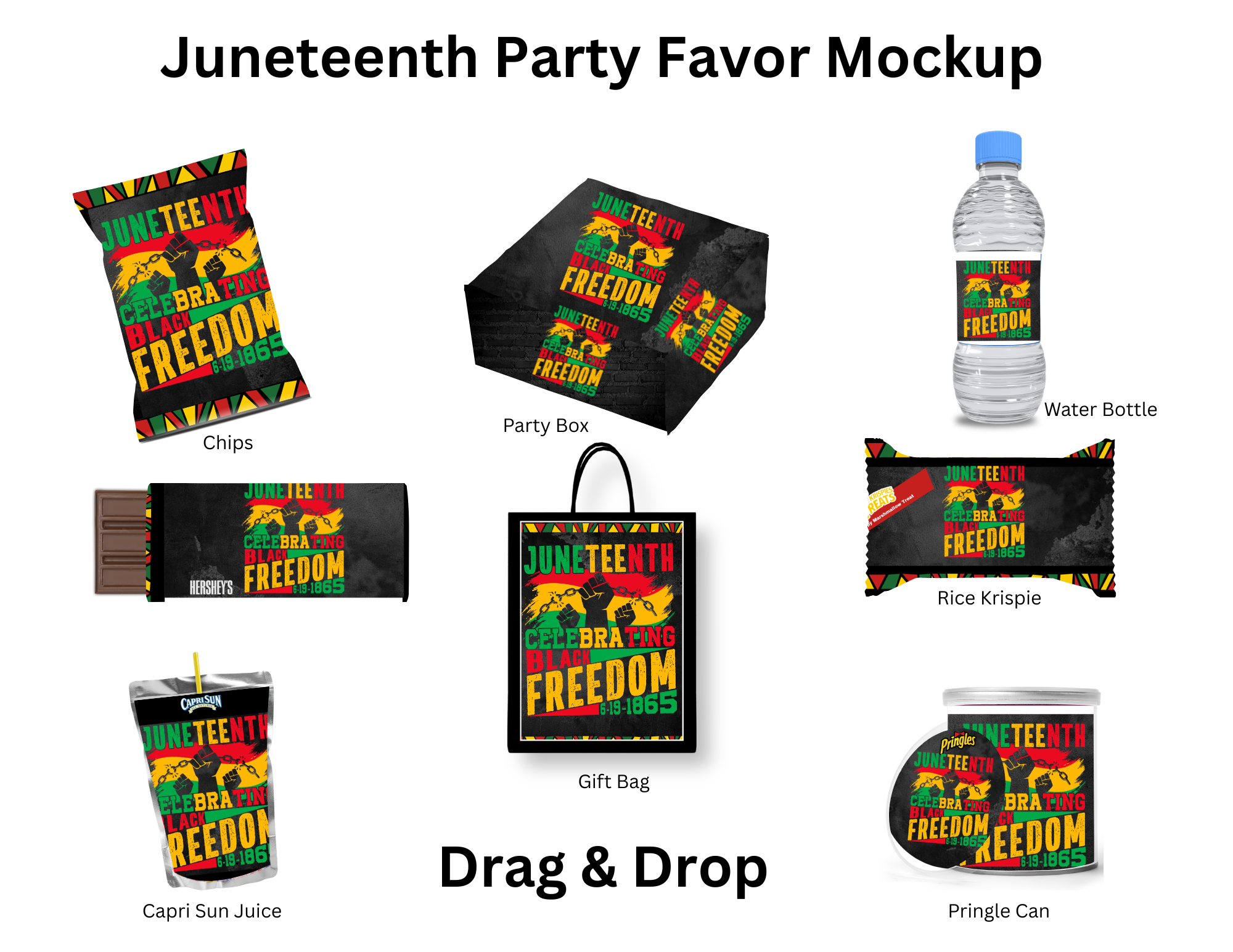 Juneteenth Party Favor Template Design