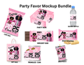 Pink Grad Party Favor Templates Bundles